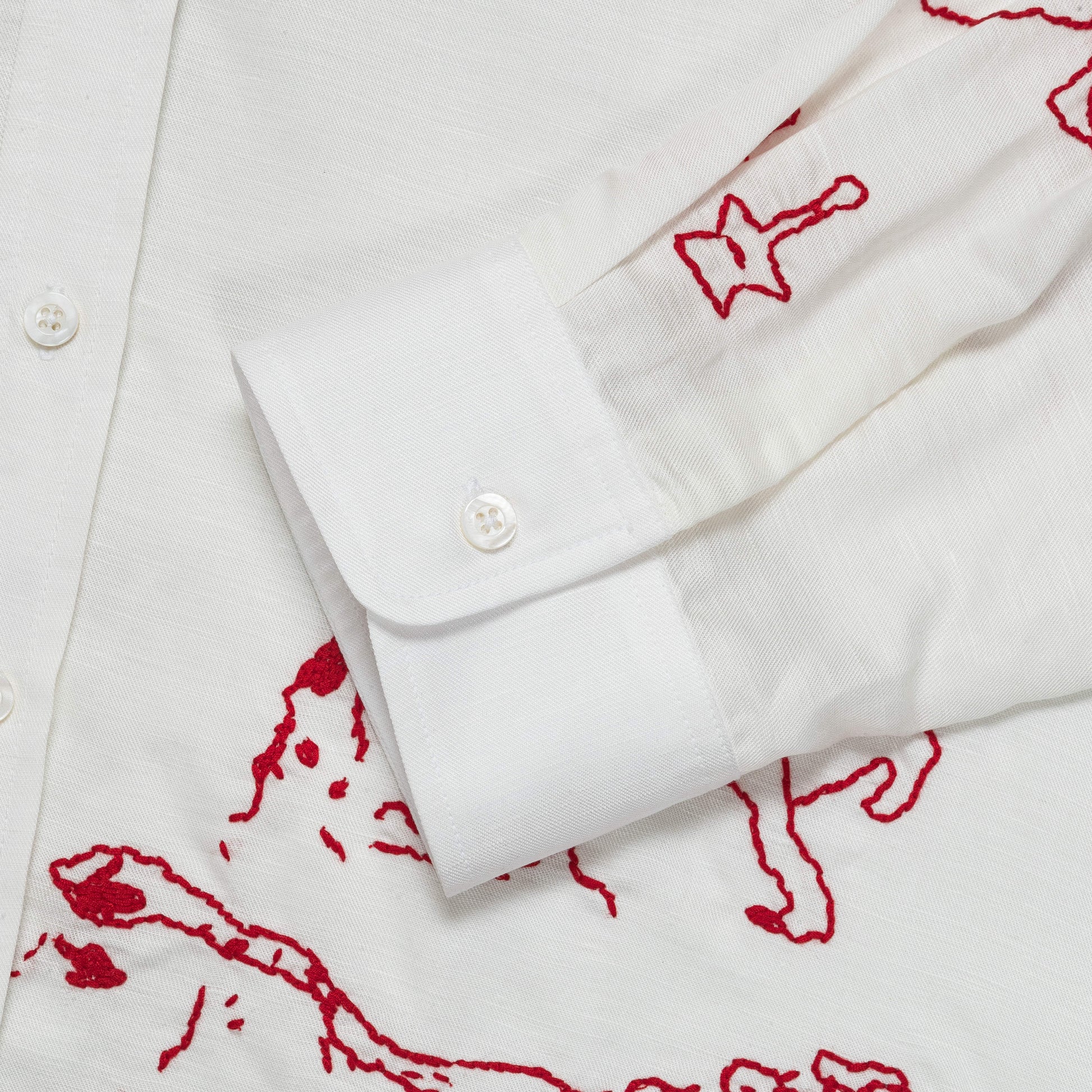 Yona Kohen Embroidered Dress Shirt - White
