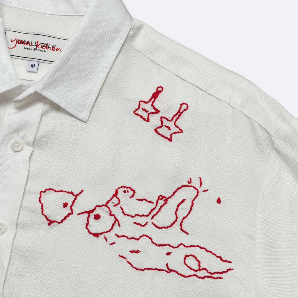 Yona Kohen Embroidered Dress Shirt - White