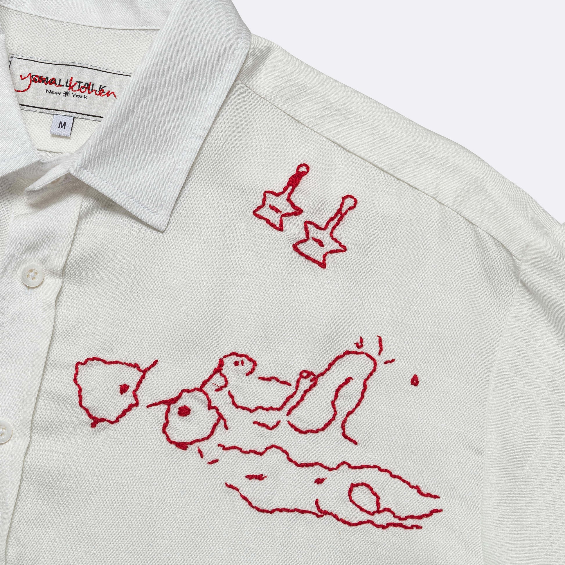Yona Kohen Embroidered Dress Shirt - White