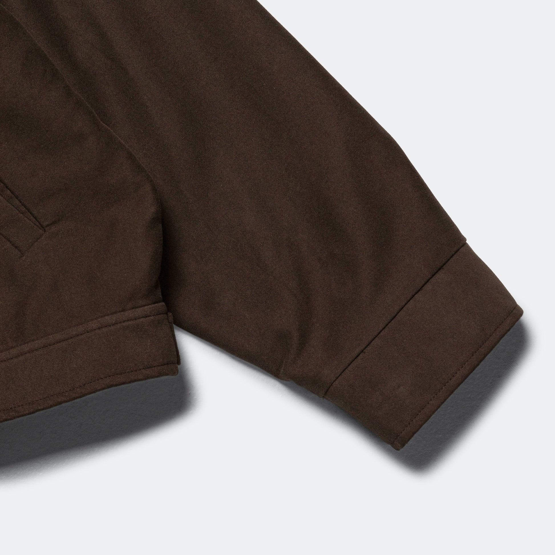 Zip Front Jacket 'Out To Pasture' Appliqué - Dark Brown