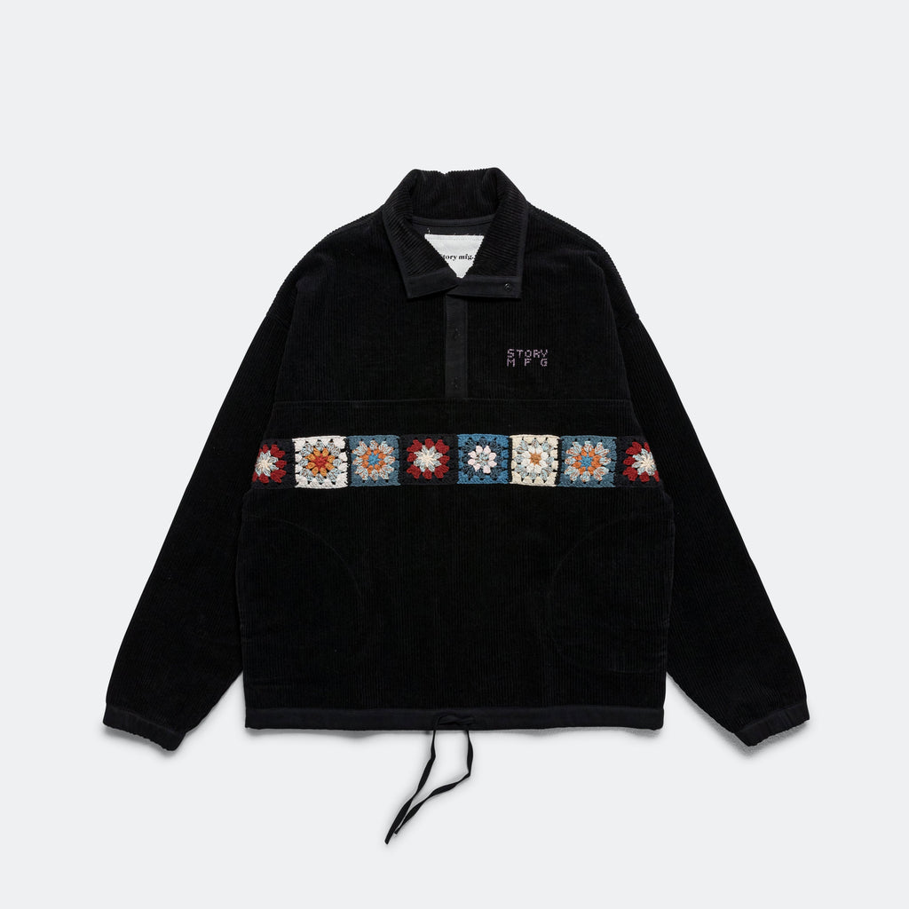 Polite Pullover - Black Corduroy