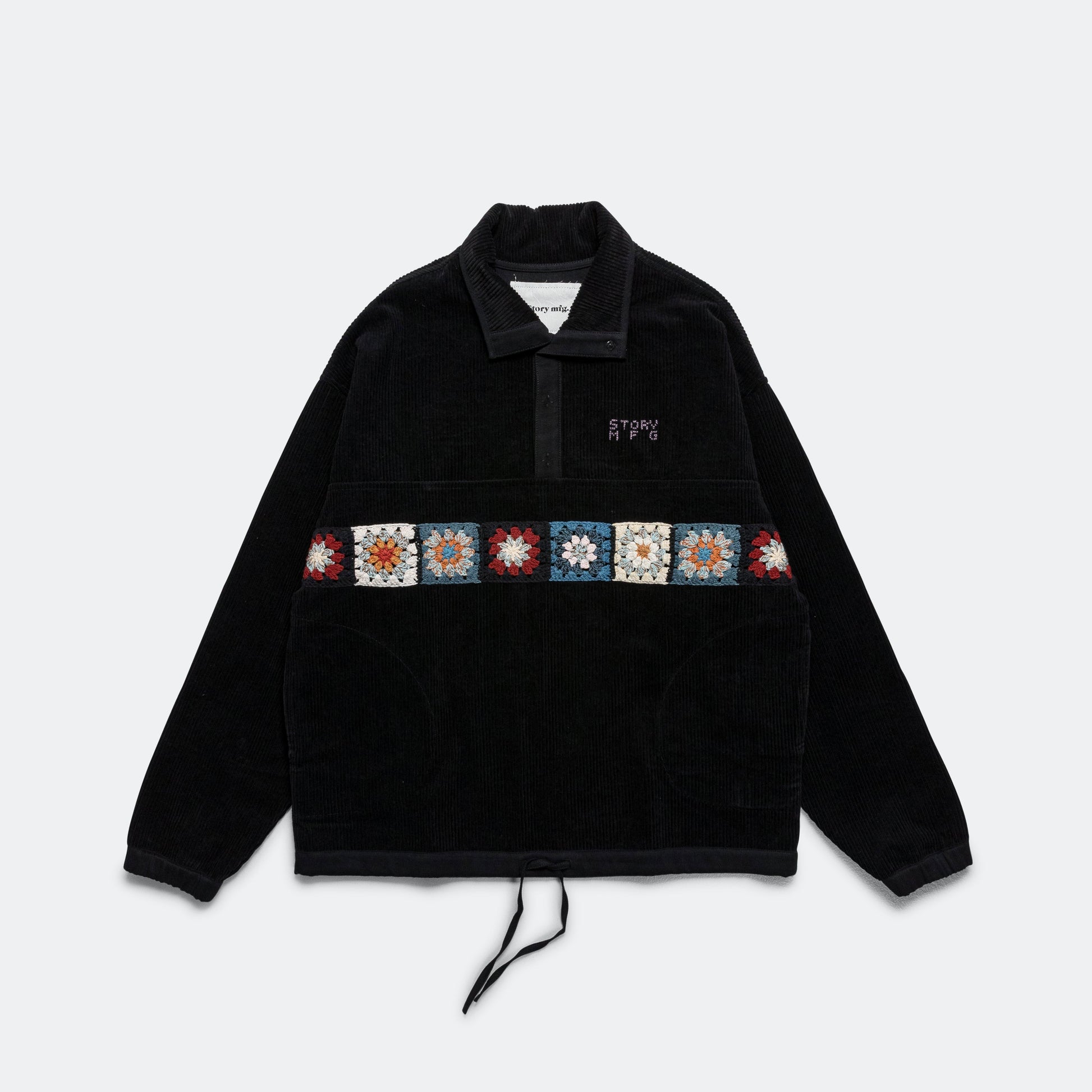 Polite Pullover - Black Corduroy