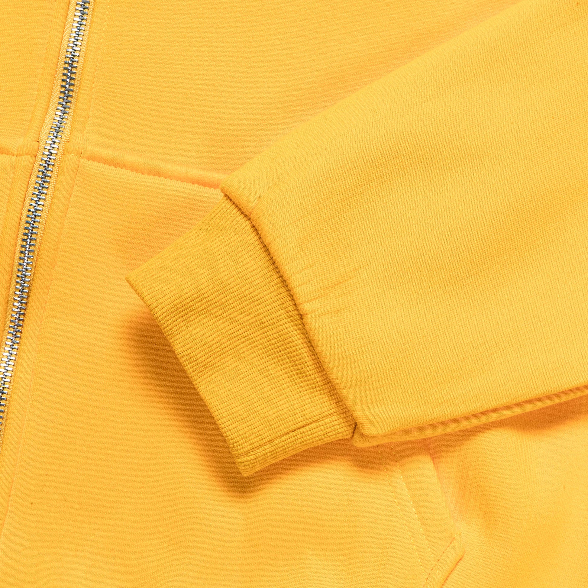 Reversible Zip-Up Hood - Yellow/Cream Waffle