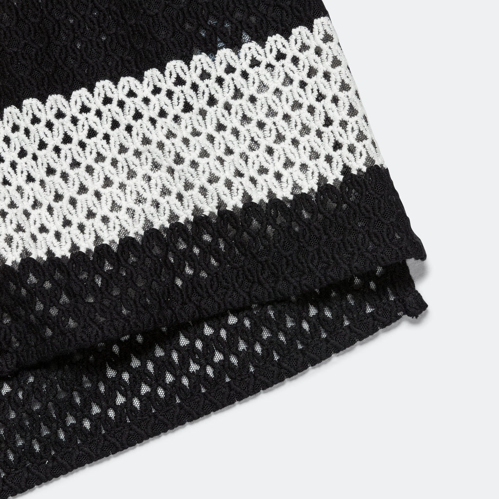Camp Shirt Striped Lace - Black/White