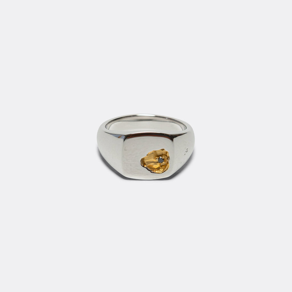 Mined Ring - Small Black Diamond