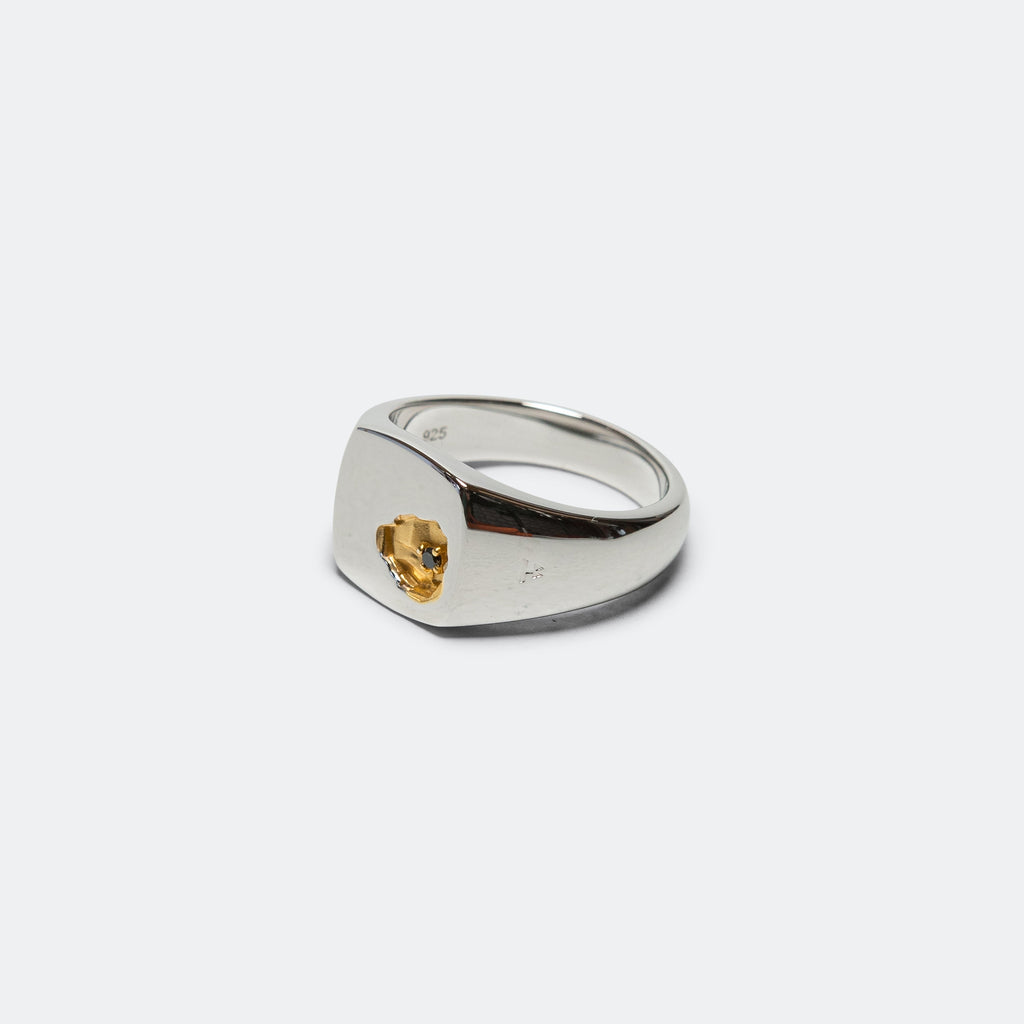Mined Ring - Small Black Diamond