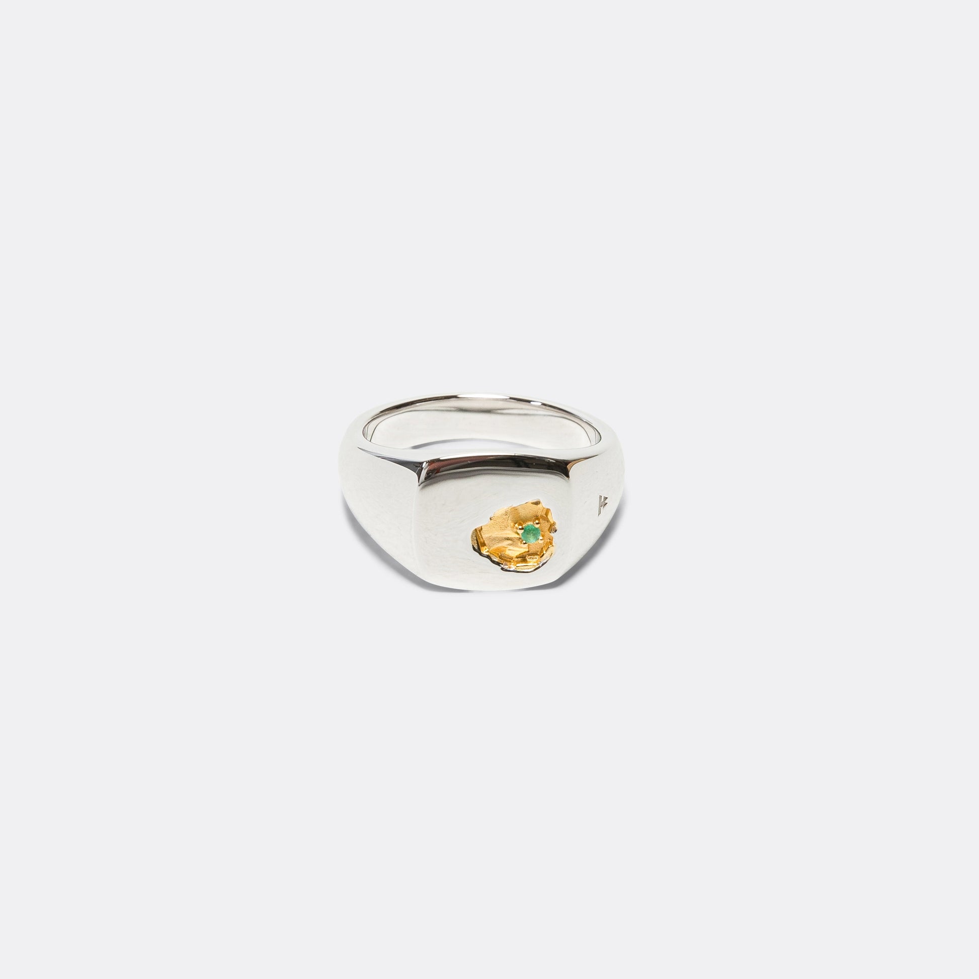 Mined Ring - Small Emerald
