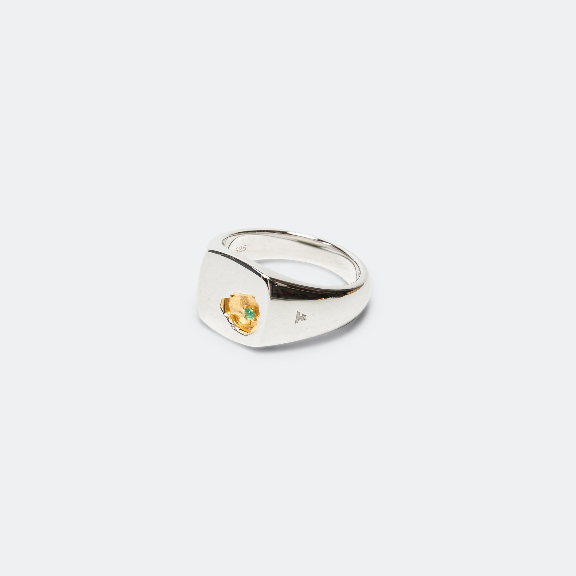 Mined Ring - Small Emerald