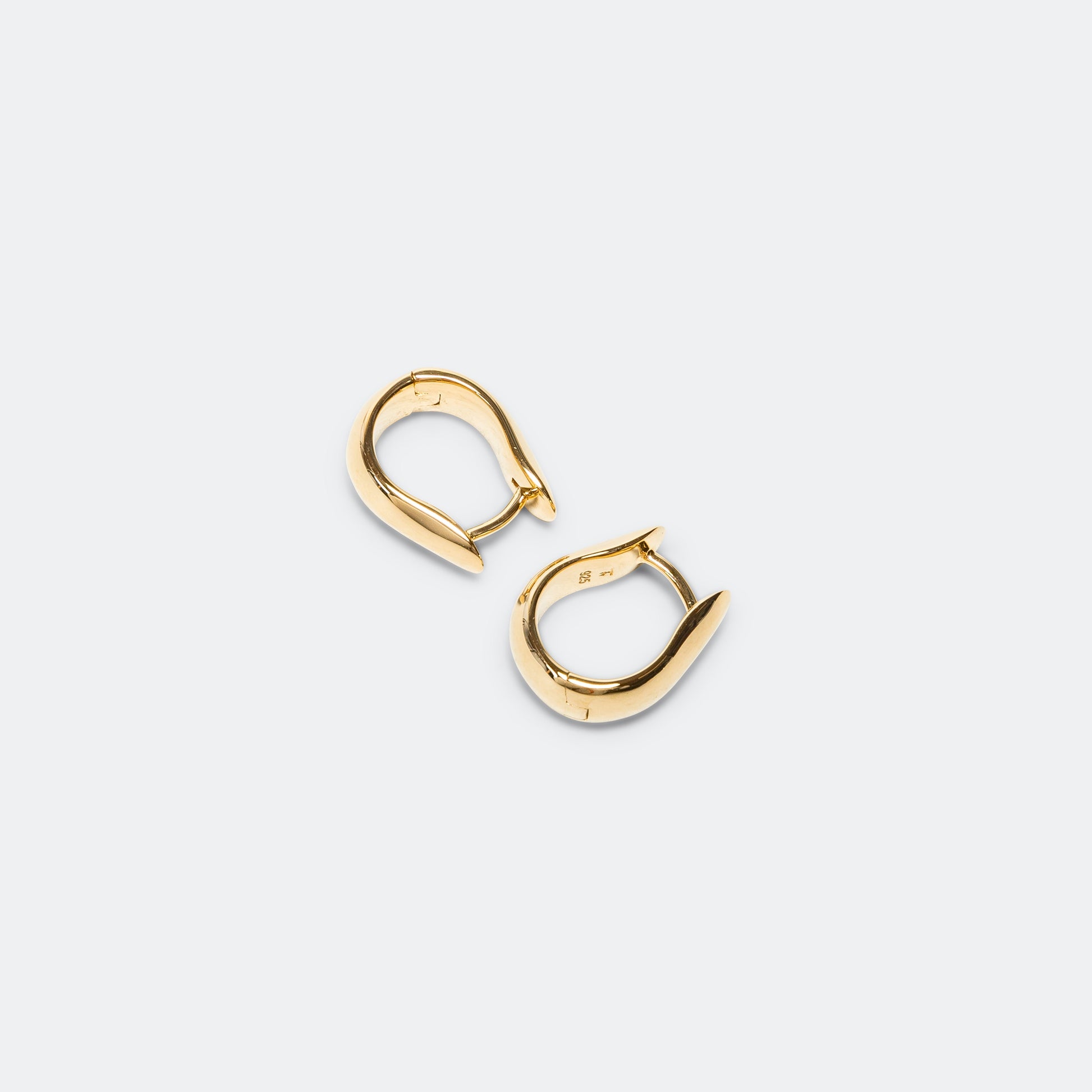 Oyster Hoops Small - 925 Silver/18K Gold