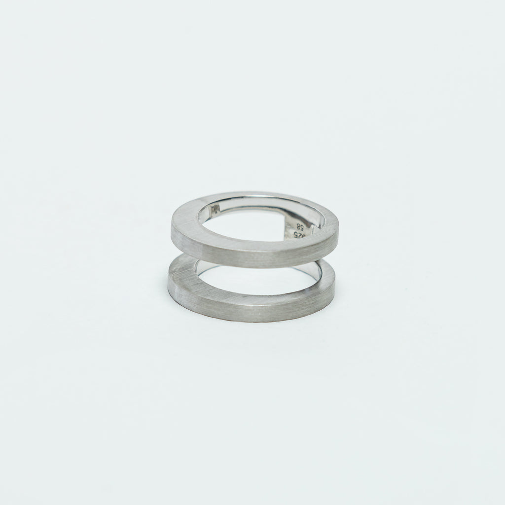 Vault Double Ring - 925 Silver