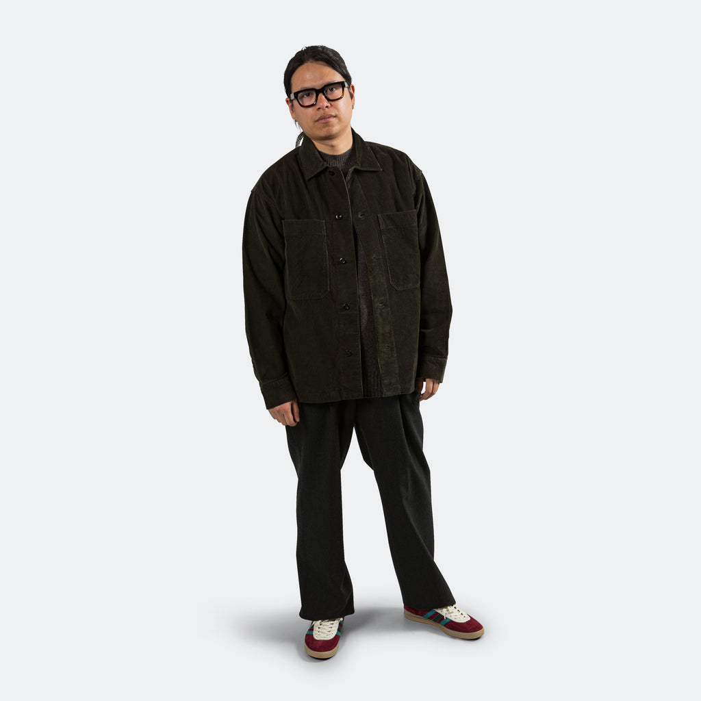 Big Pocket Shirt - Forest Dry Cotton Needlecord