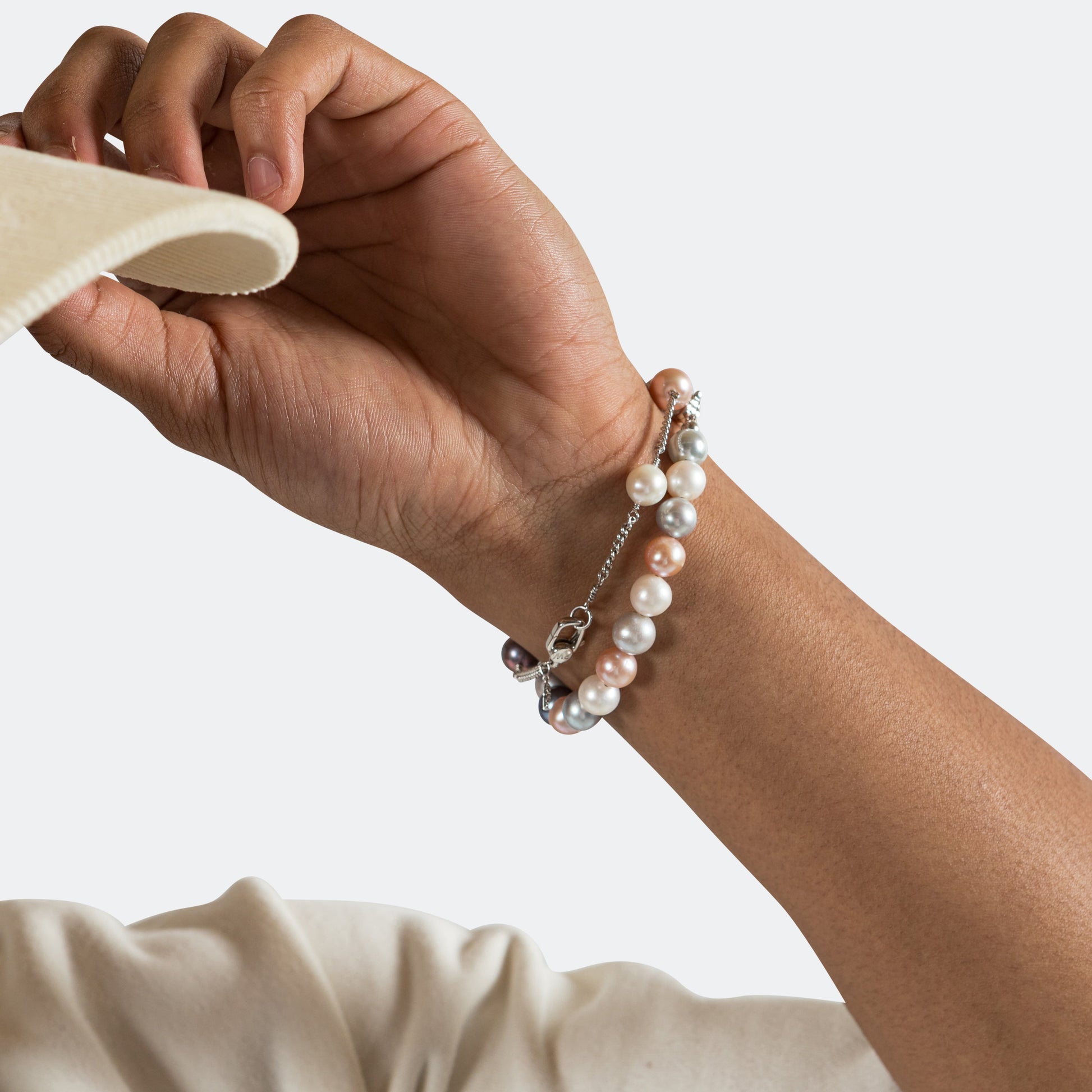 Flow State Pearl Bracelet - 925 Silver