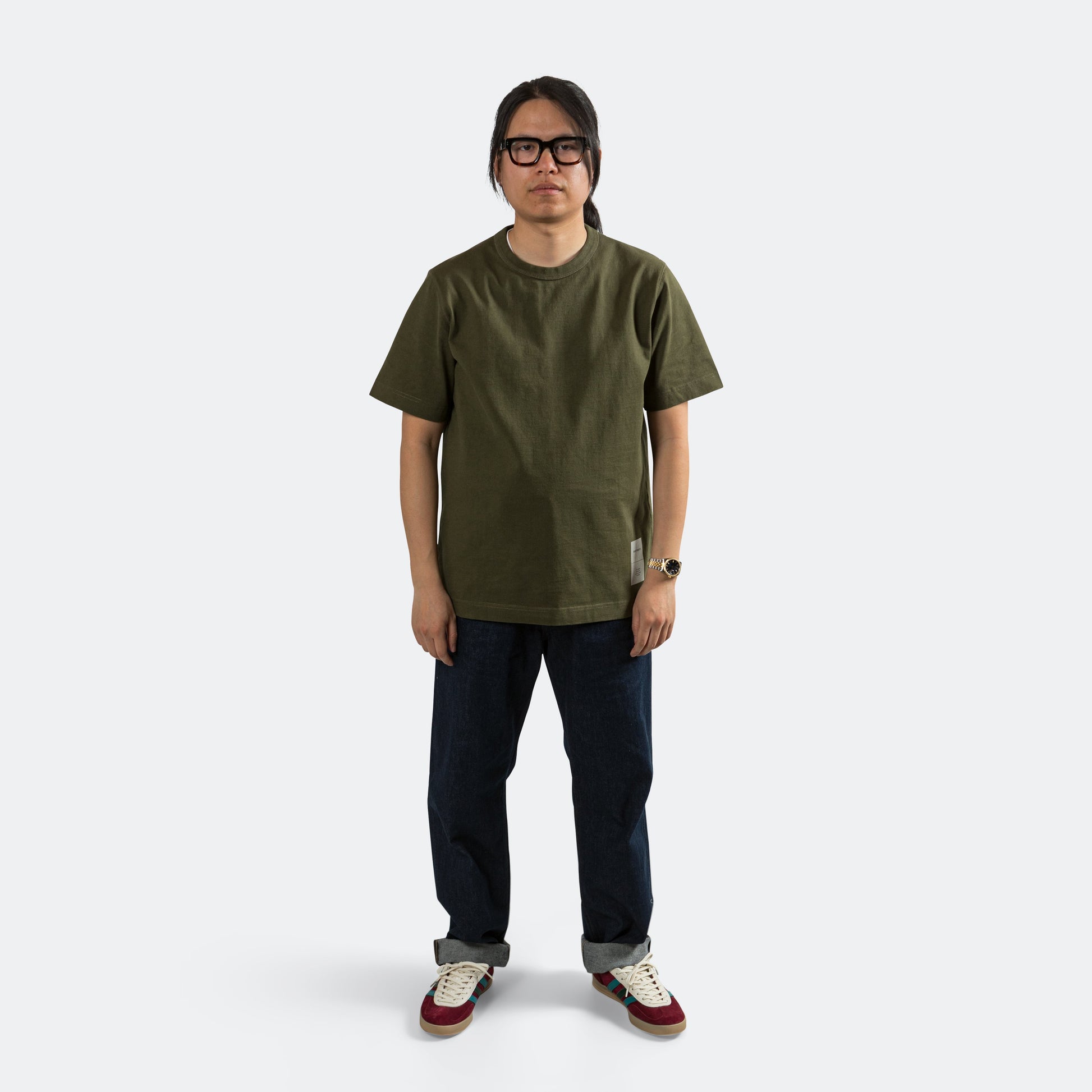 Holger Relaxed Organic Heavy Tab Series T-Shirt - Army Green