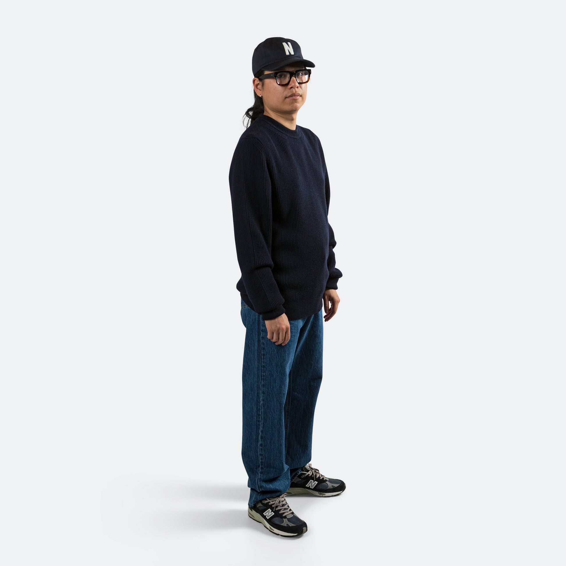 Henning Merino Crew - Dark Navy