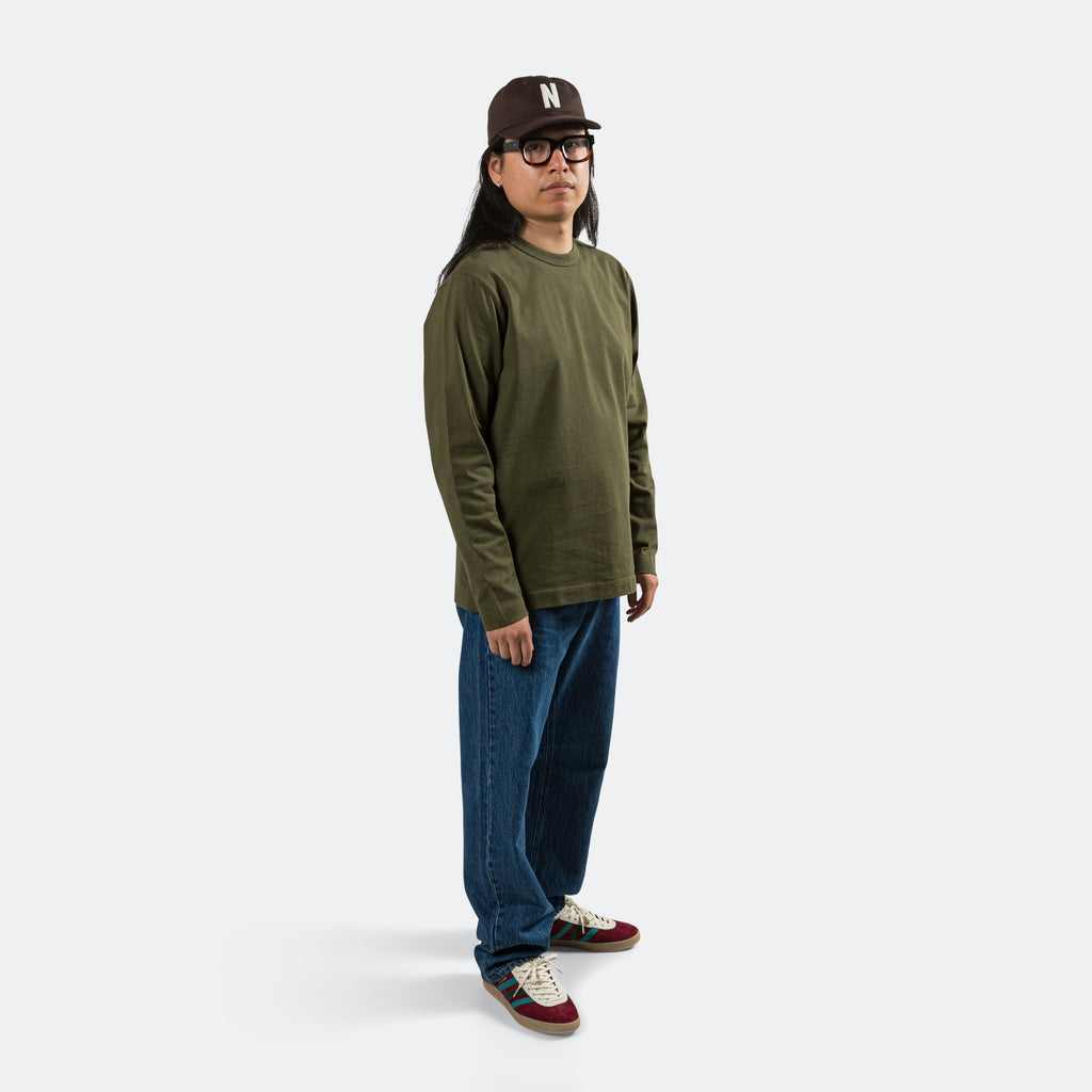Holger Relaxed Organic Heavy Tab Series LS T-Shirt - Army Green