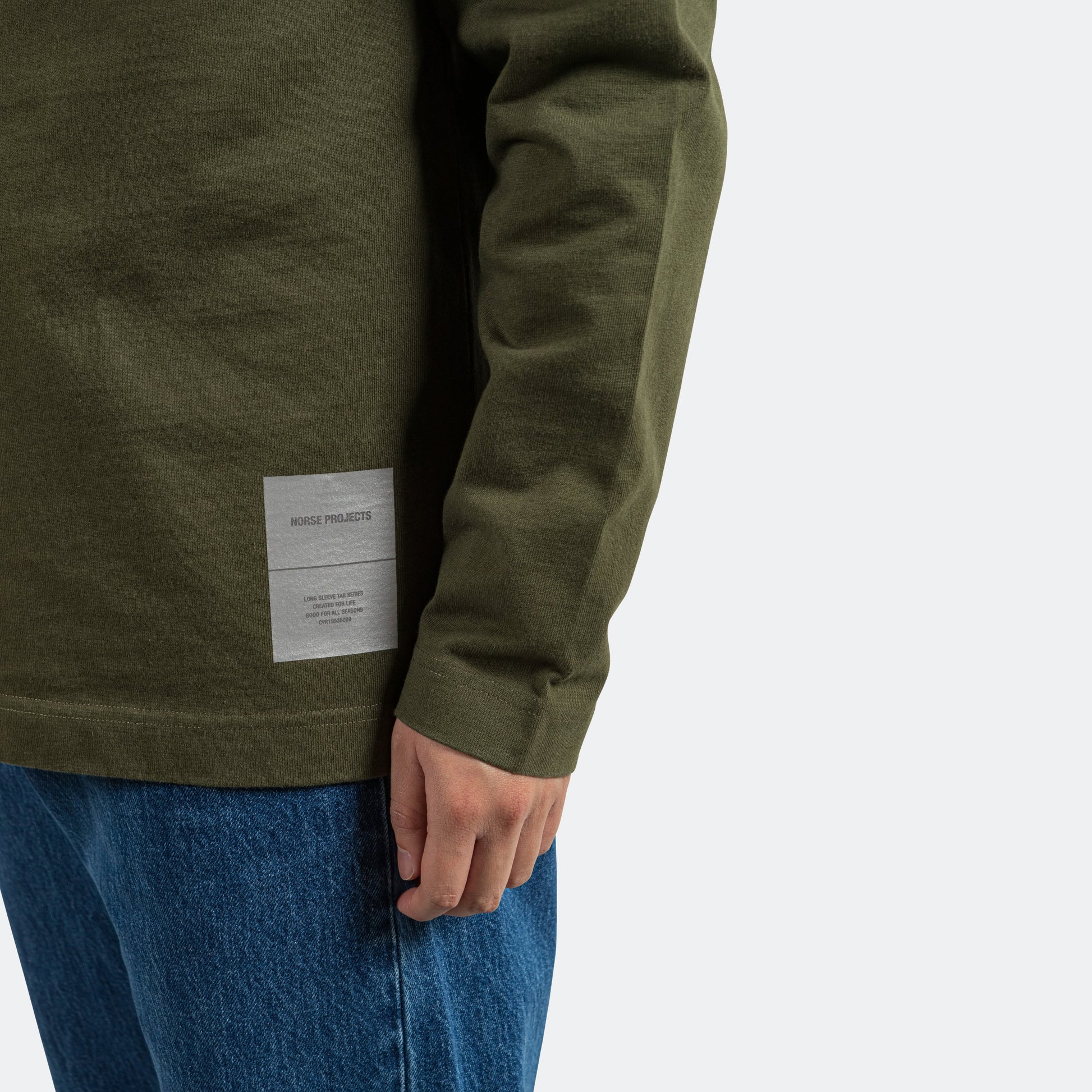 Holger Relaxed Organic Heavy Tab Series LS T-Shirt - Army Green