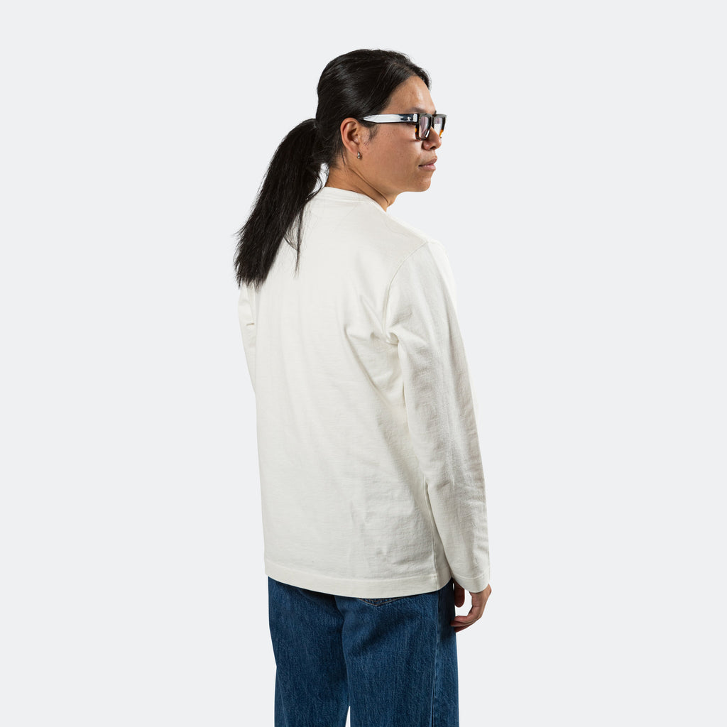 Holger Relaxed Organic Heavy Tab Series LS T-Shirt - White