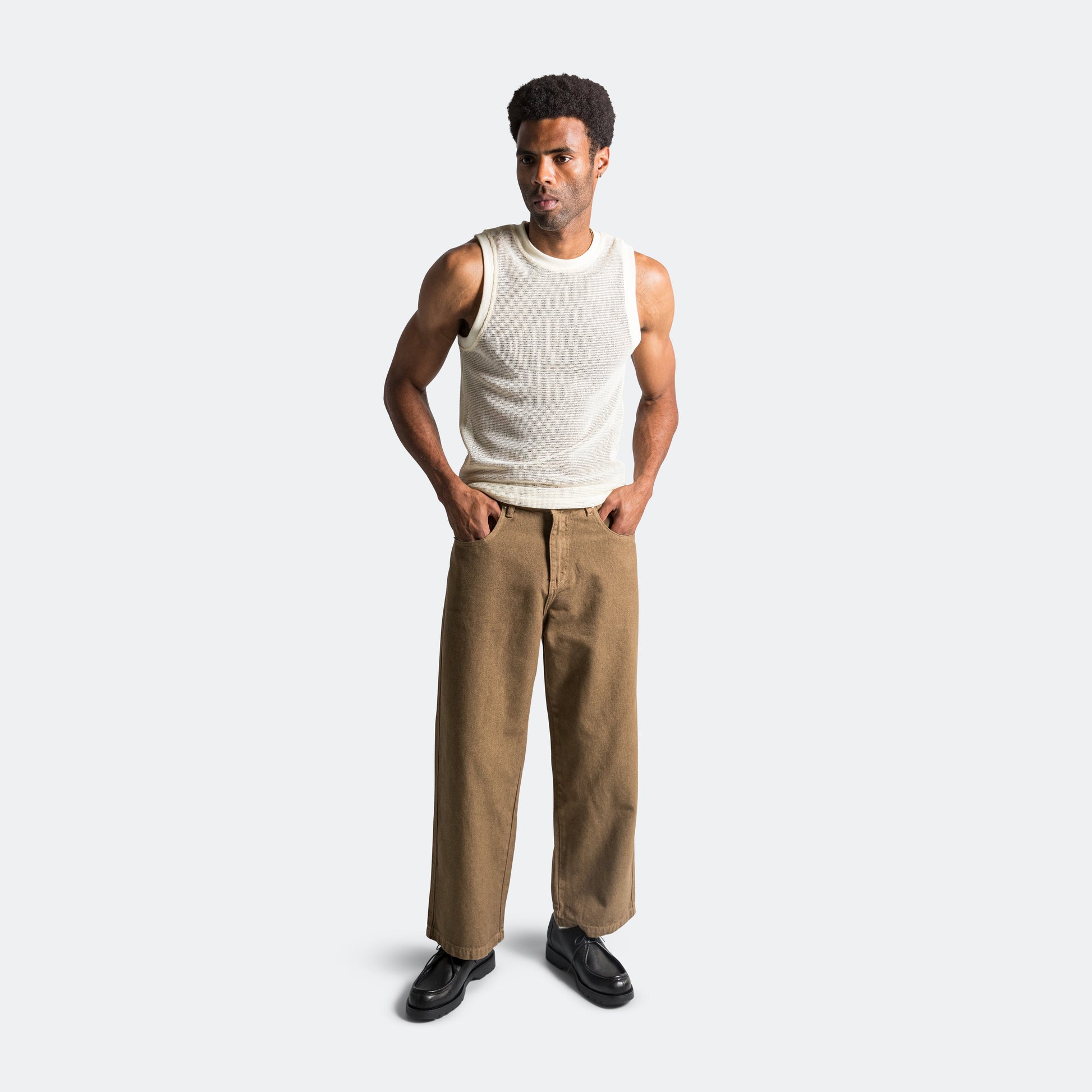Overdyed Big Jeans - Coconut