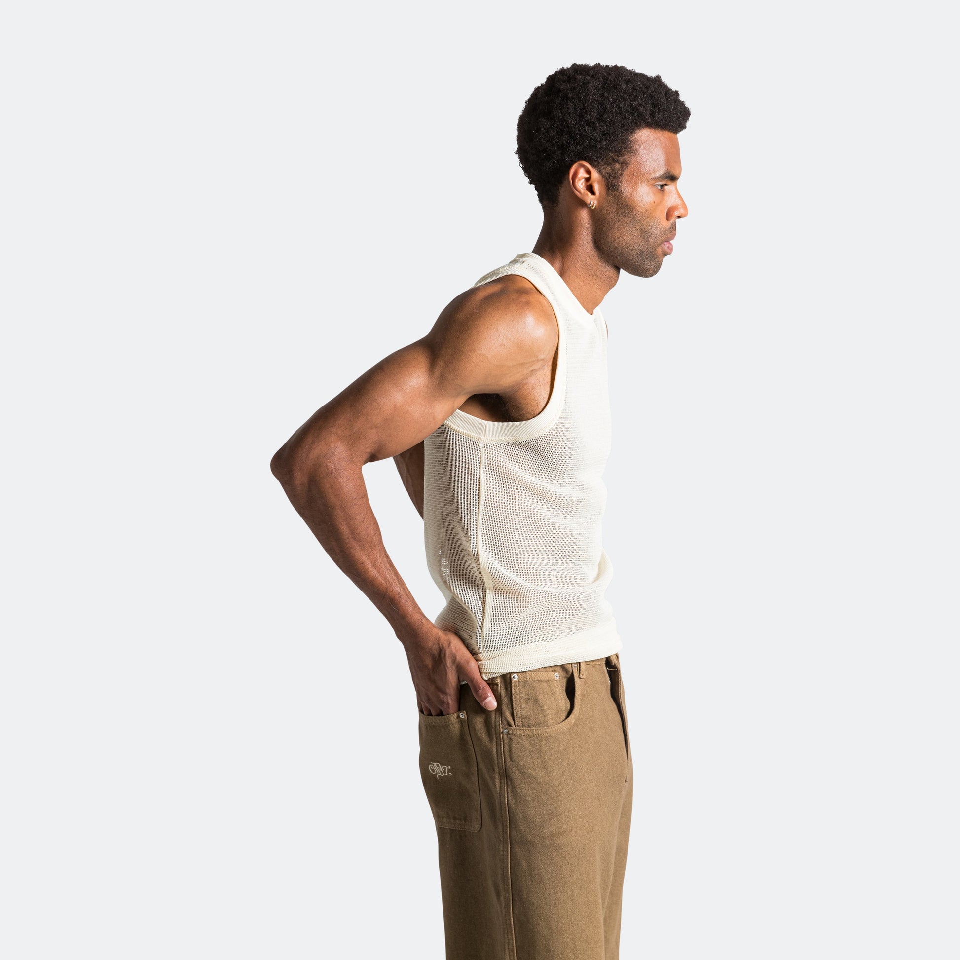 Mesh Tank - Ecru