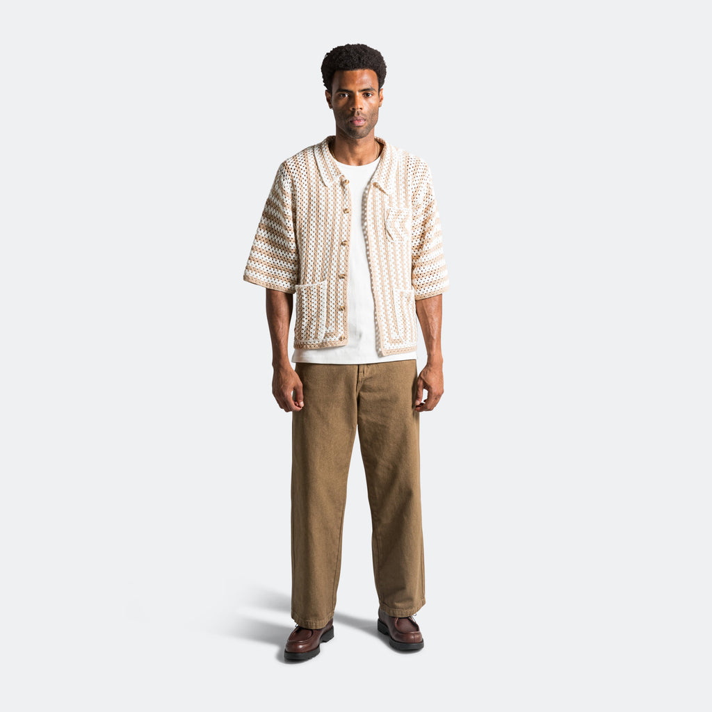 Crochet Cuban Shirt - Biscuit