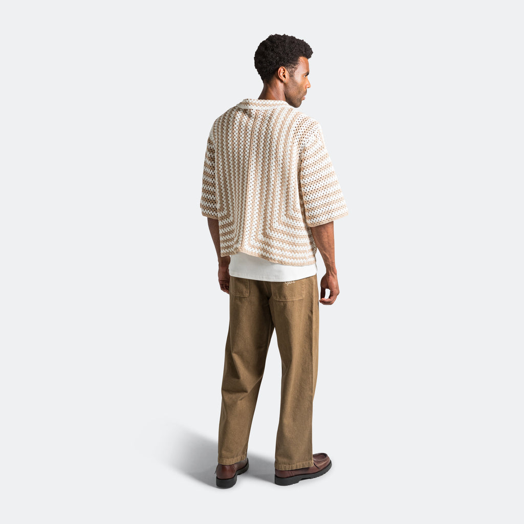 Crochet Cuban Shirt - Biscuit