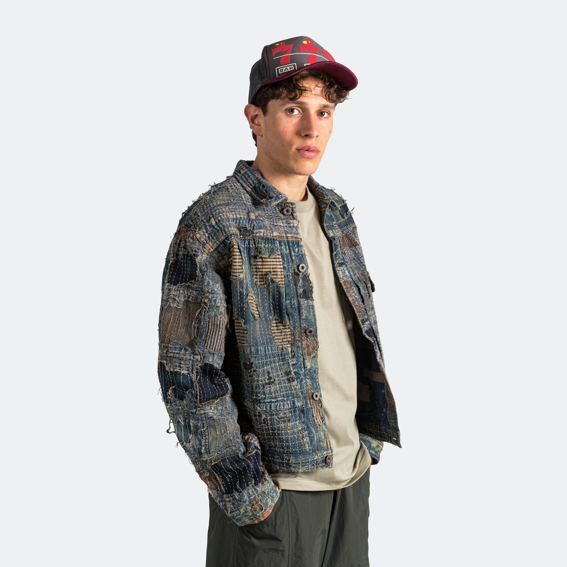 LUCKY BATTERY BIRD Truck Cap - Charcoal/Engine