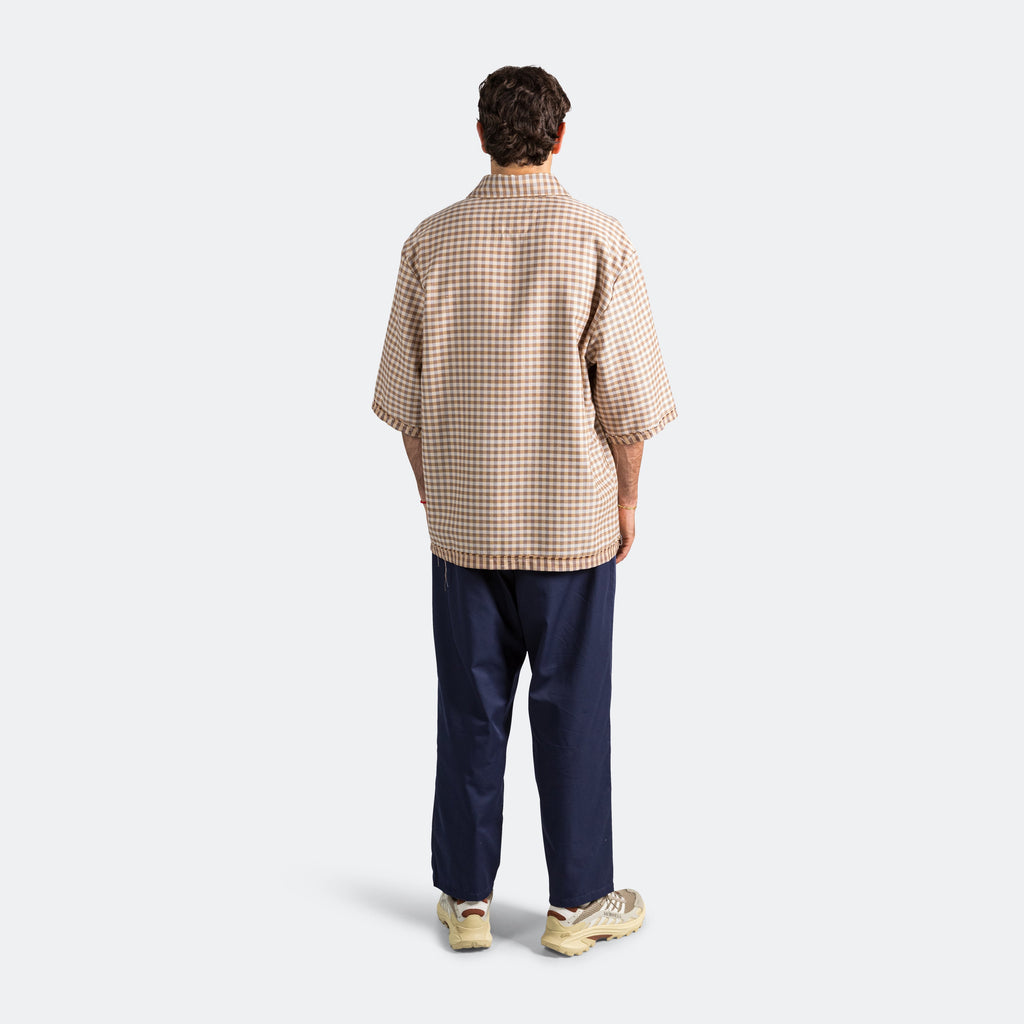 60s Bowling Polo - Brown Check