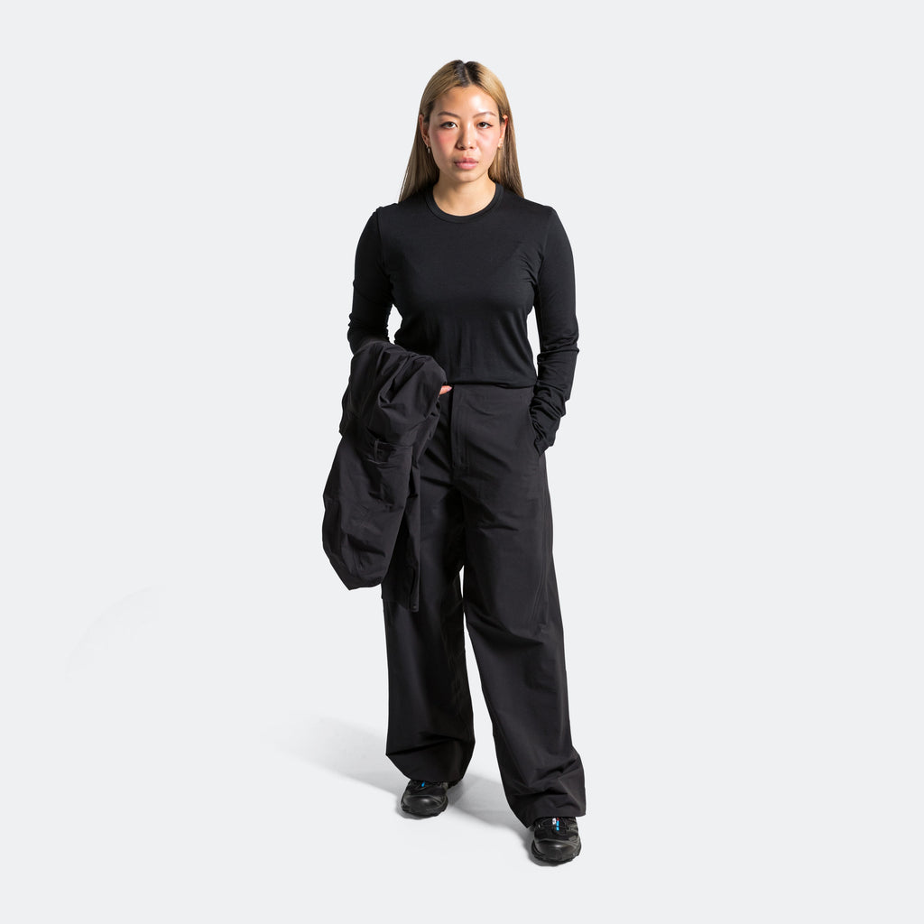 Womens Frame LS Crew - Black