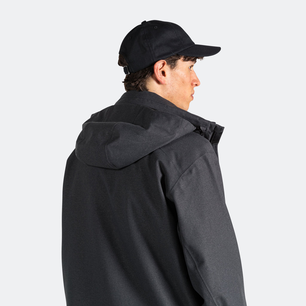Textured Twill GORE-TEX® 3L Stand Collar Jacket - Charcoal Grey