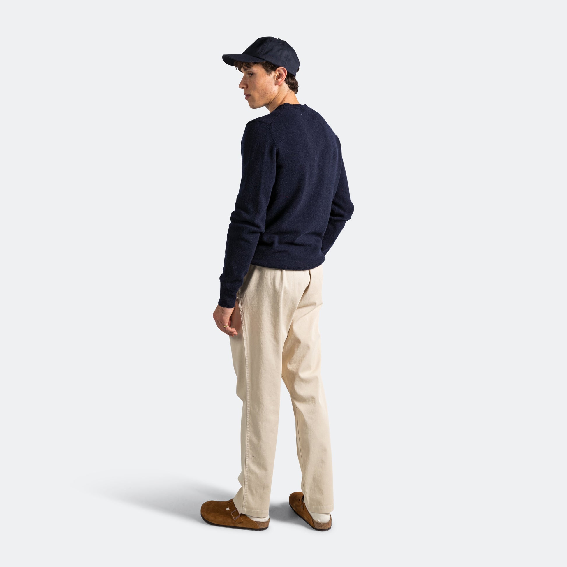 Ezra Light Stretch Trouser - Oatmeal