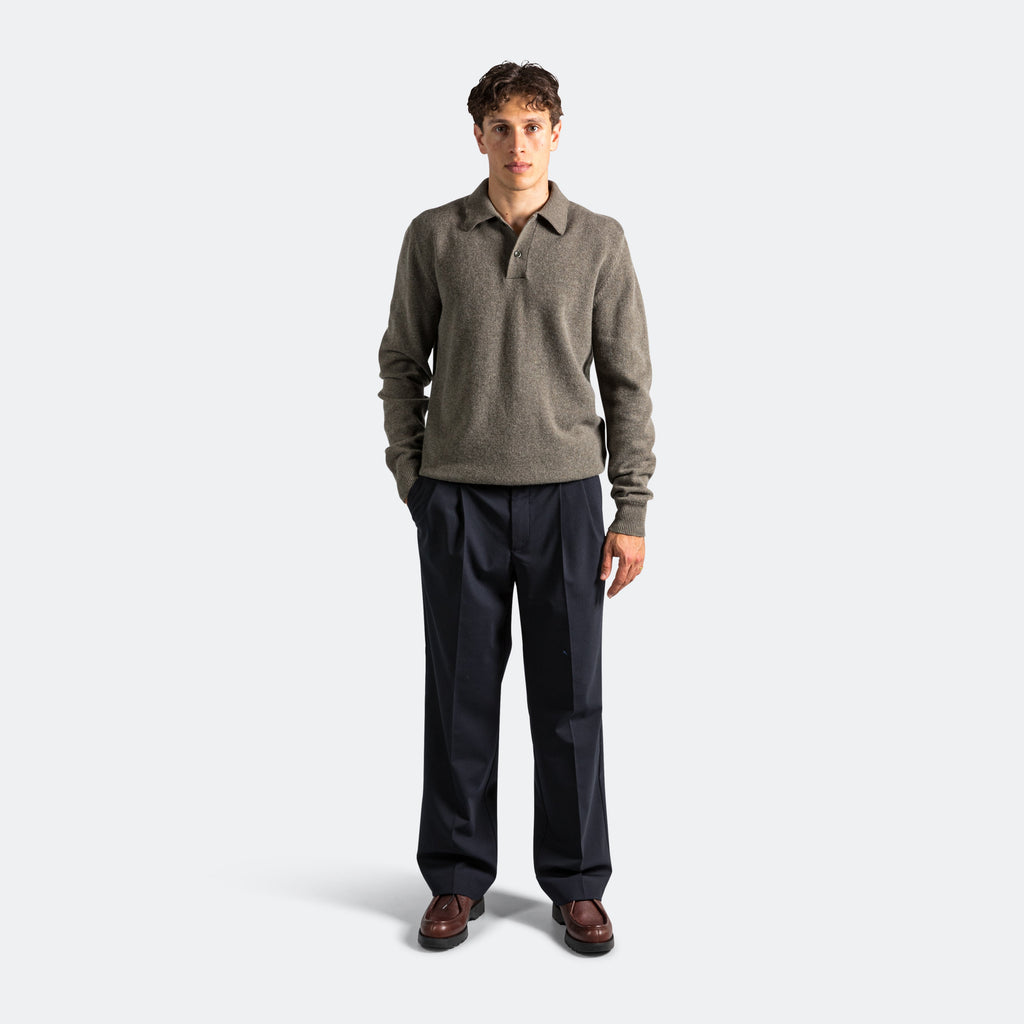 Marco Merino Lambswool Polo - Ivy Green