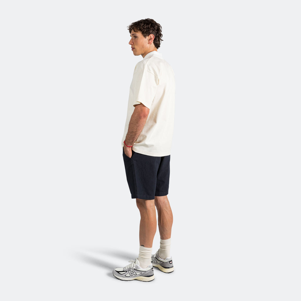 Espen Loose Printed SS Polo - Ecru