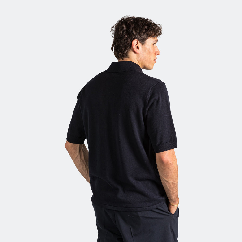 Rollo Cotton Linen SS Shirt - Dark Navy