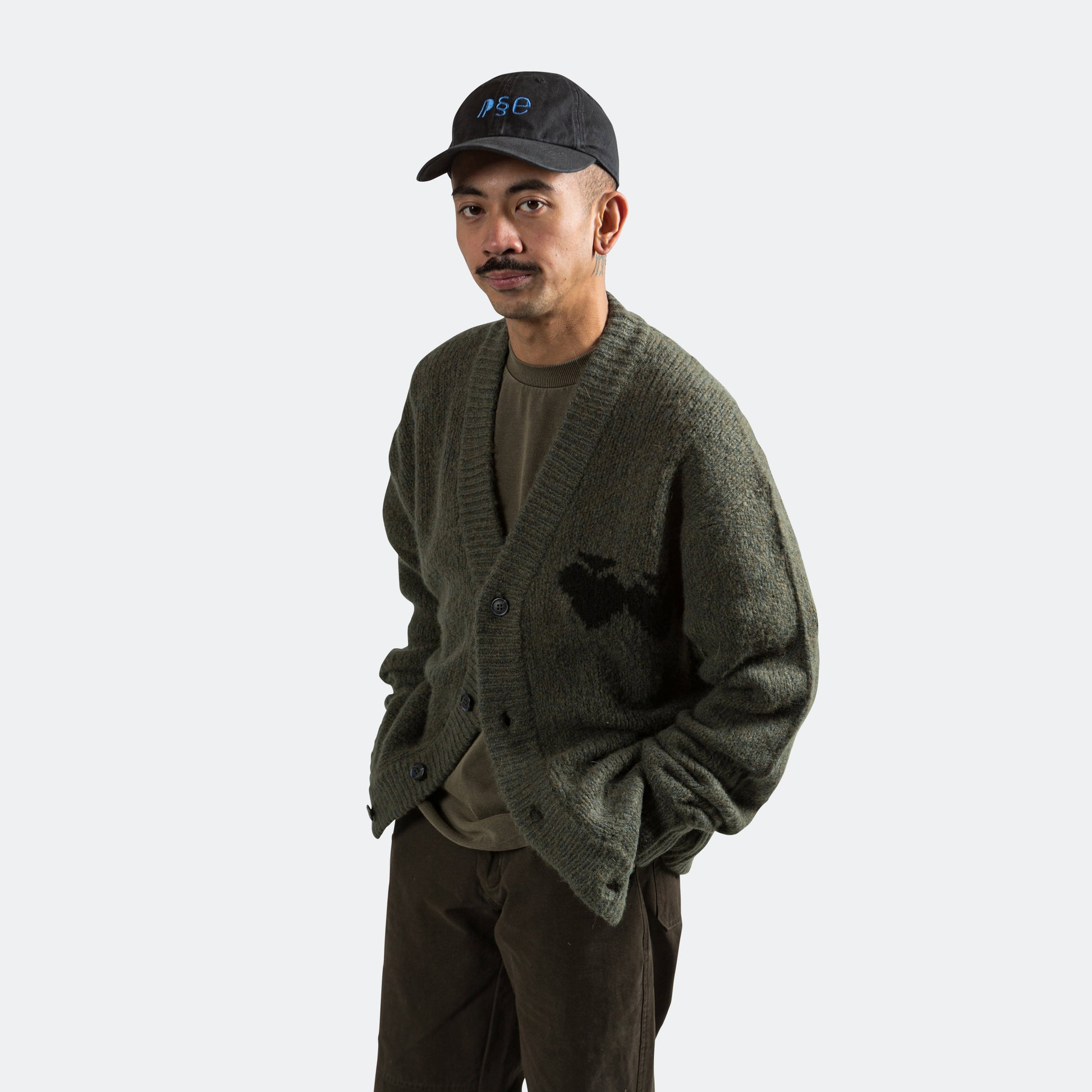 Washed Up Cardi - Army