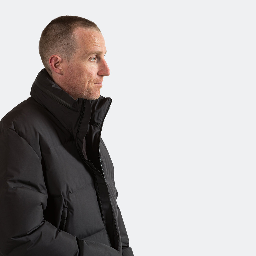 PERTEX® Shield Stand Collar Short Down Jacket - Black