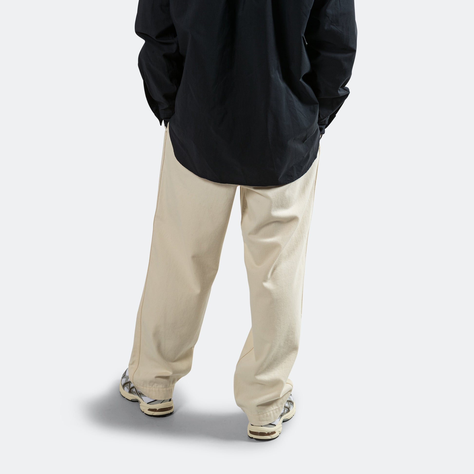 Wide Denim Pants - Natural