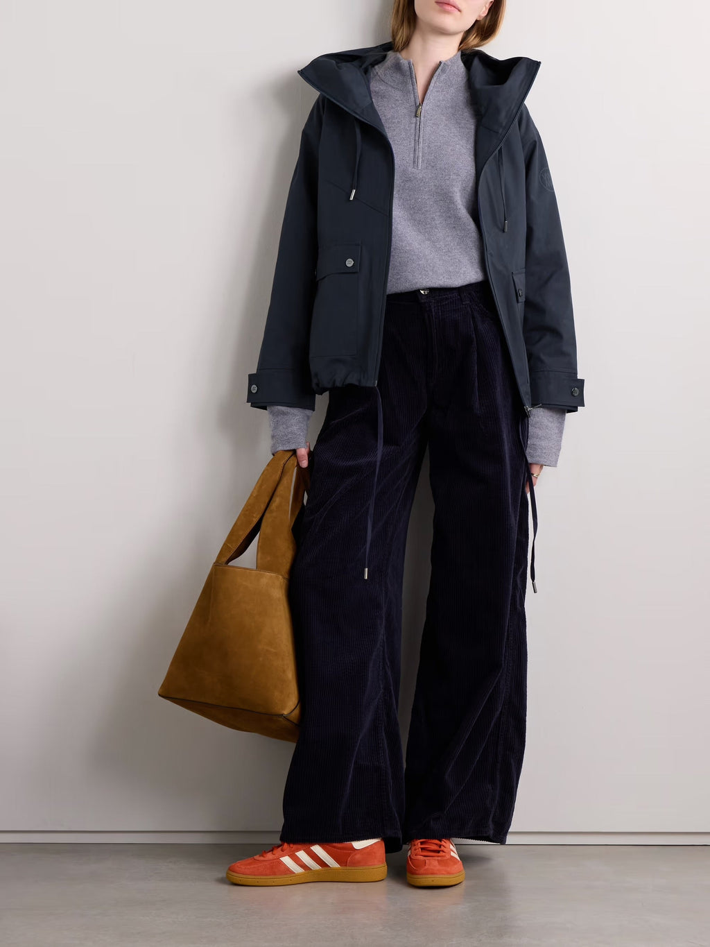 Lyngen hooded Ventile® cotton jacket - Navy
