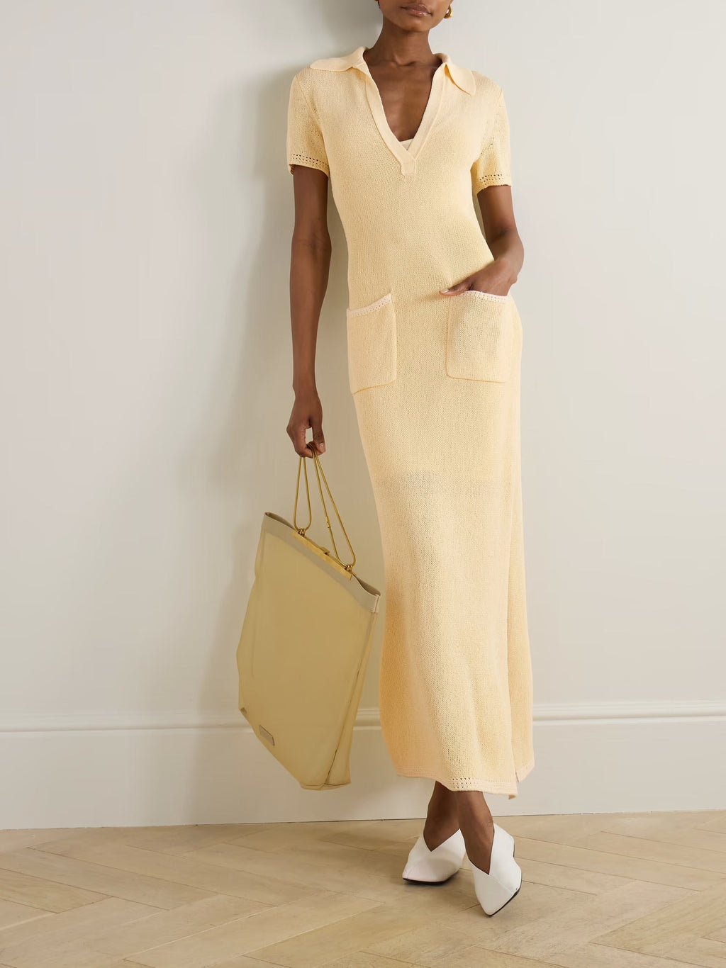Auden open-knit maxi dress - Yellow