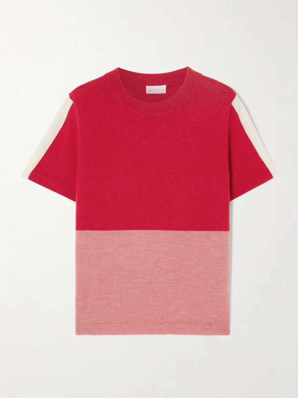 Morlid colorblock cashmere top - Red