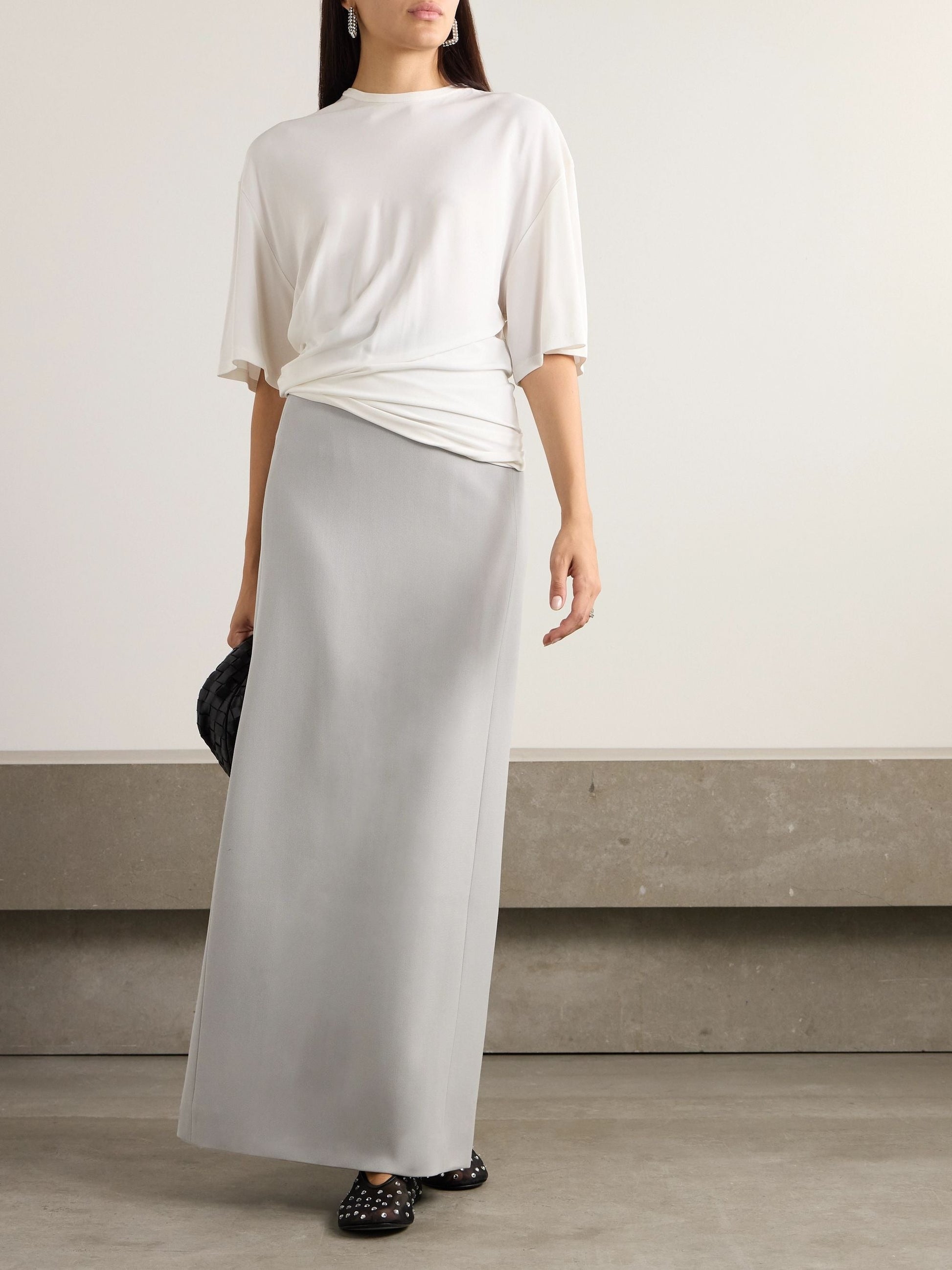 Grain de poudre wool maxi skirt