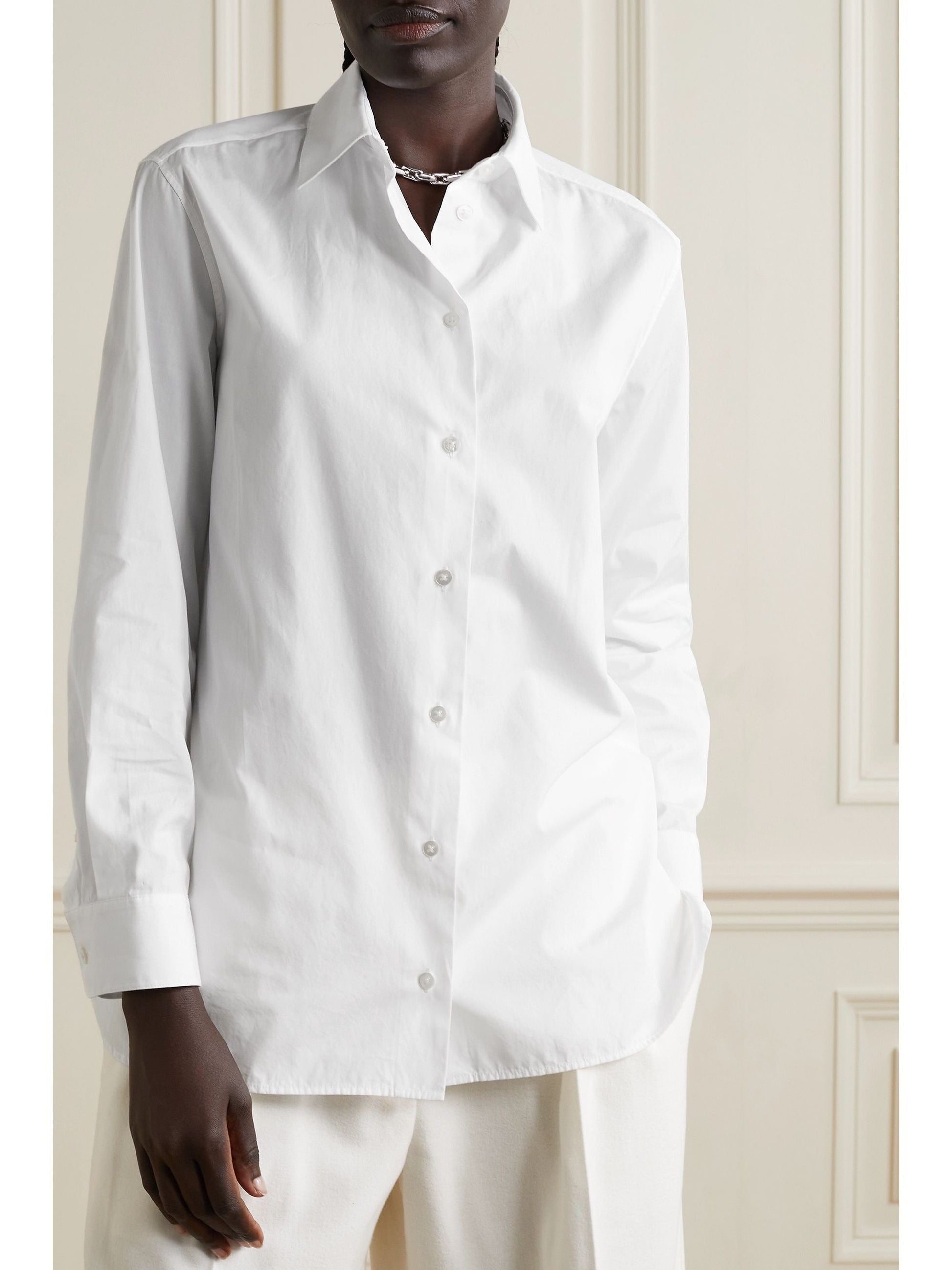 Essentials Sisilia cotton-poplin shirt