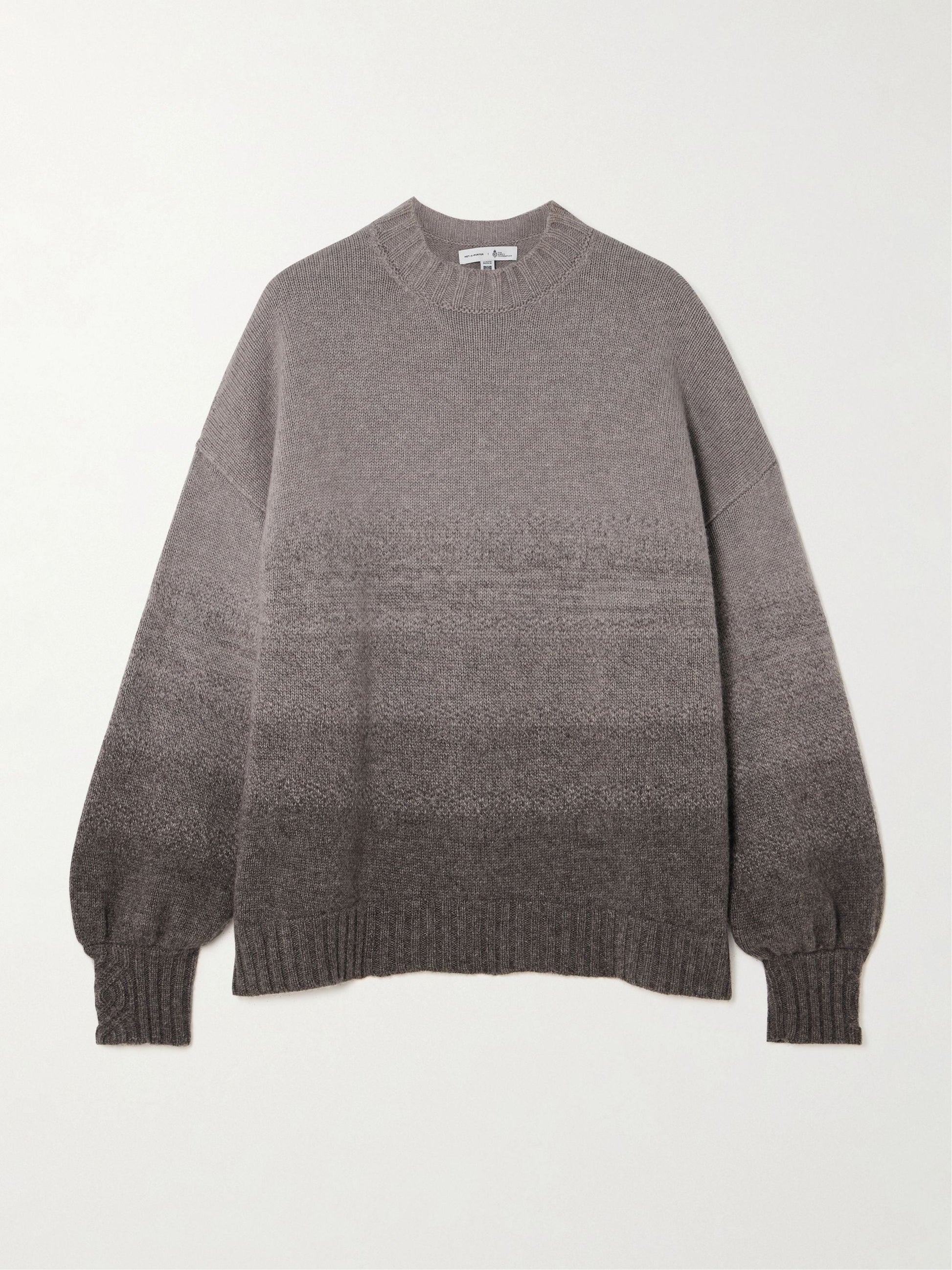 Dégradé wool and cashmere-blend sweater