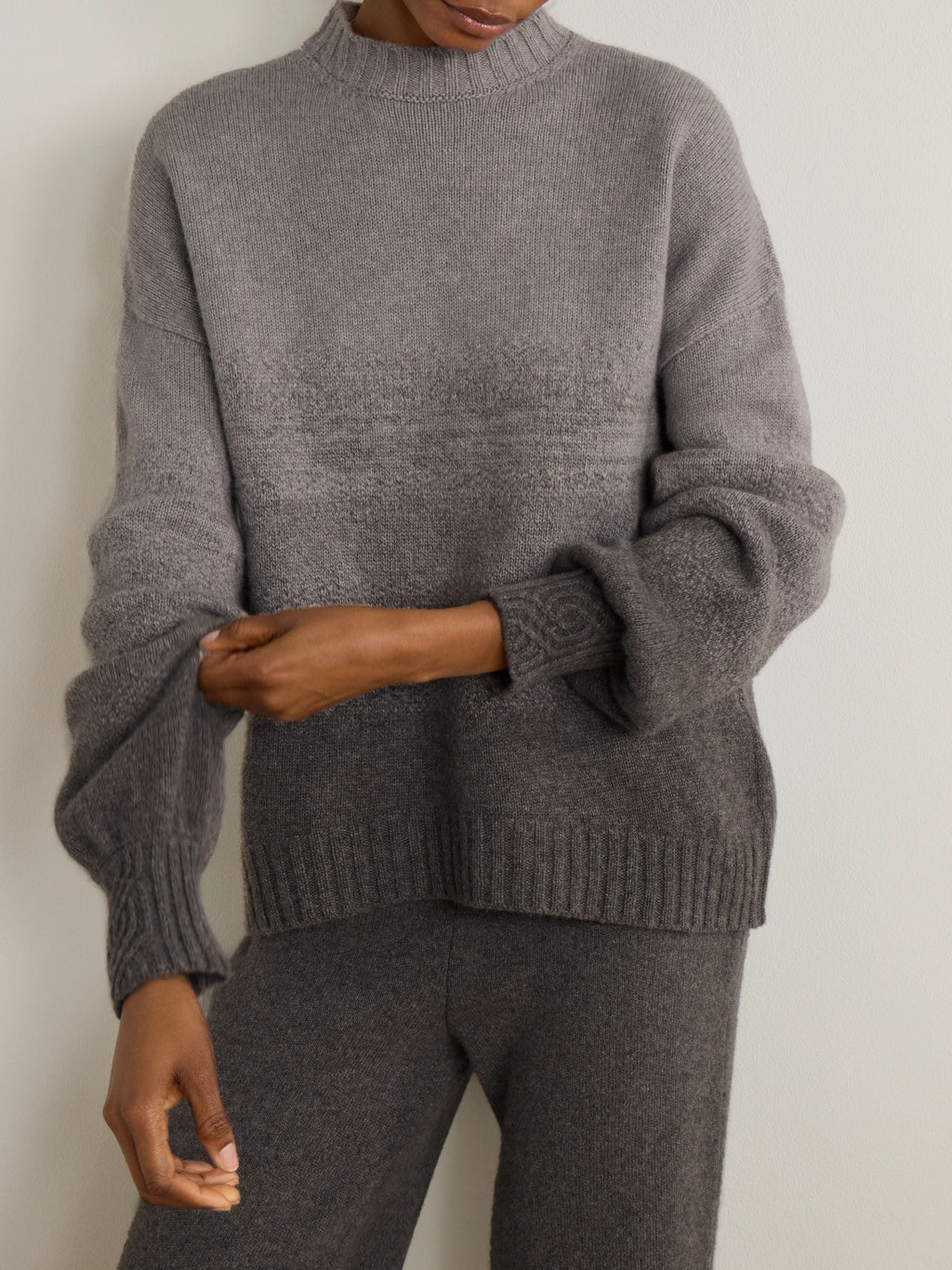 Dégradé wool and cashmere-blend sweater