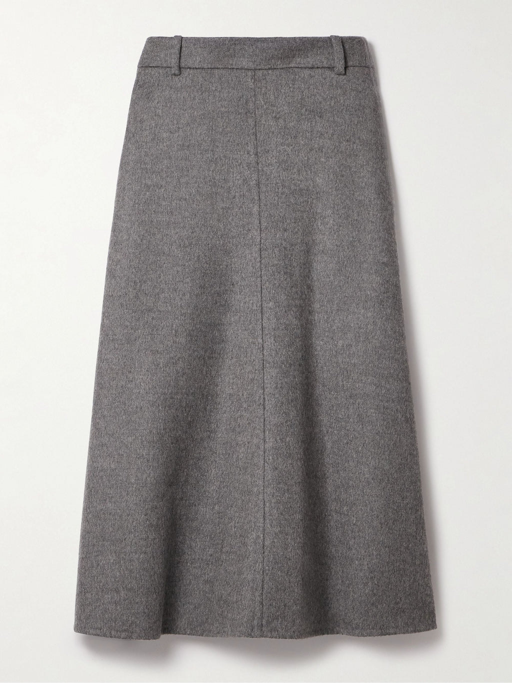 Wool-felt midi skirt
