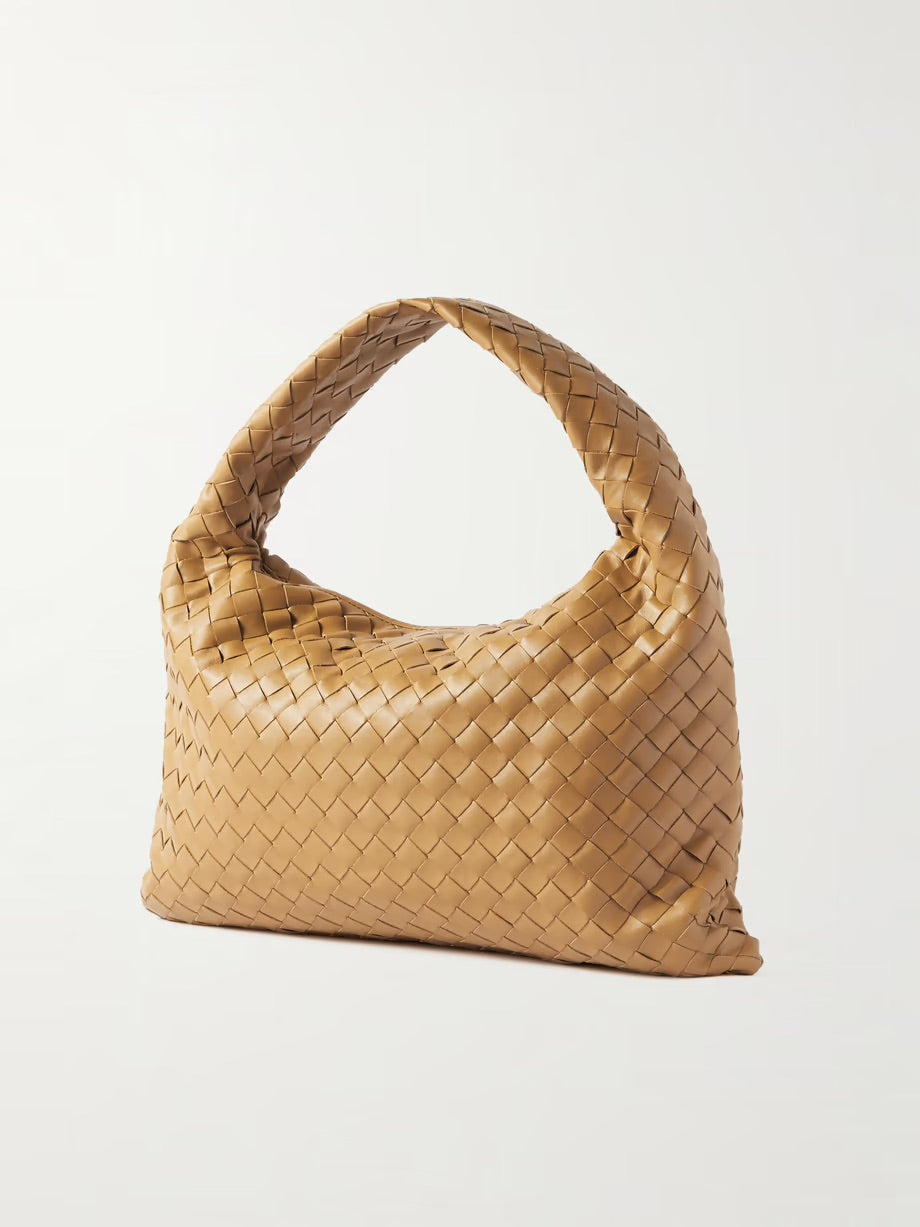 Cabat large leather-trimmed suede tote - Beige