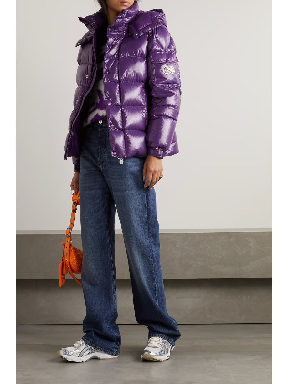 Moncler Maya quilted shell down jacket - Purple