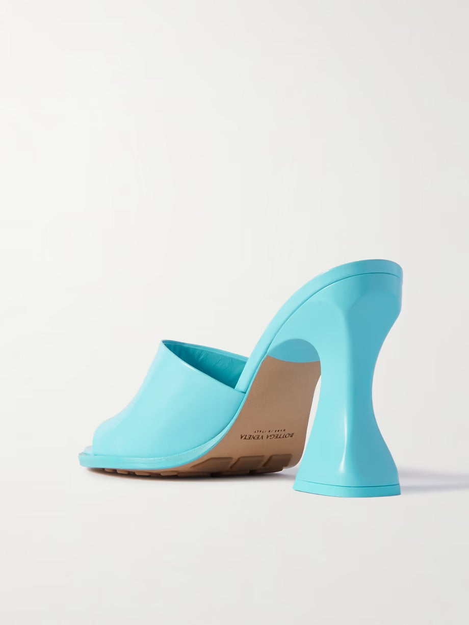 Cha-Cha patent-leather mules - Blue
