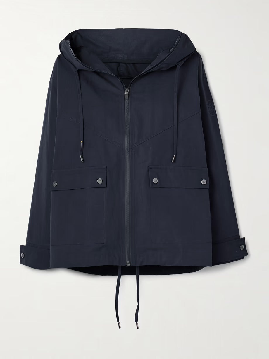 Lyngen hooded Ventile® cotton jacket - Navy