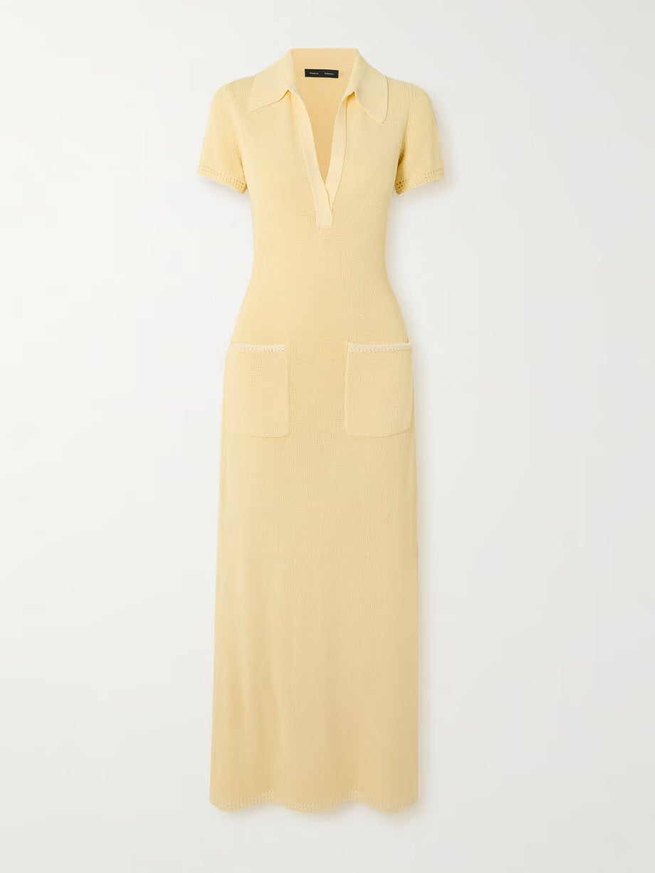 Auden open-knit maxi dress - Yellow