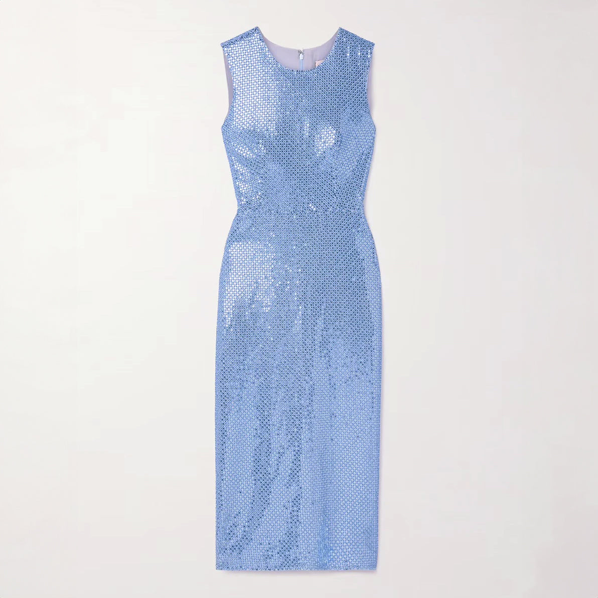 Embellished crepe midi dress - Blue